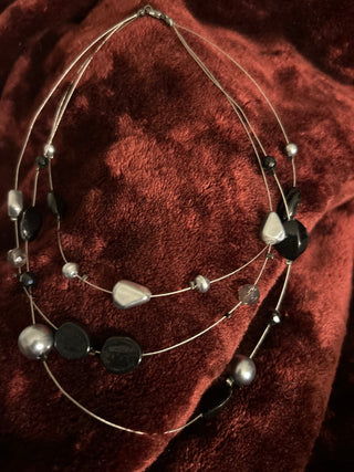 Black bead costume jewelry|131329