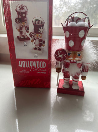 Kurt Adler Short Bucket Hat Soldier Wooden Hollywood Christmas Nutcracker Red -RSV|132881