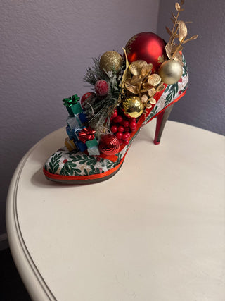 Christmas high heels shoe|136032