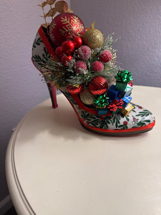 Christmas high heels shoe|136033