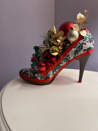 Christmas high heels shoe|136036