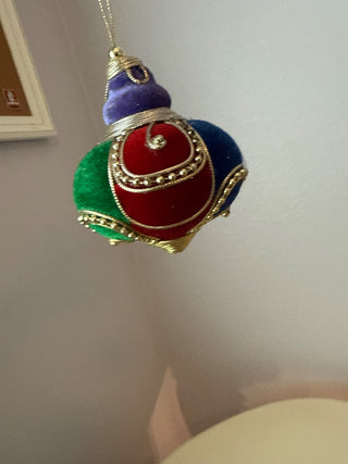 Velvet vintage multi colored ornament  RCD|138290