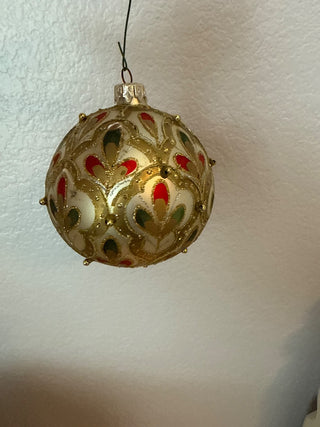 Glitter gold and red ornament  RCD|138297