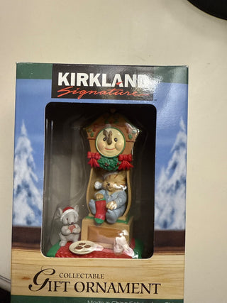 Vintage bear and time clock ornament  RCD|139241
