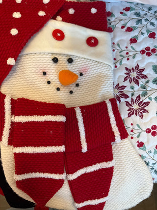 Vintage snowman stocking RCD|139246