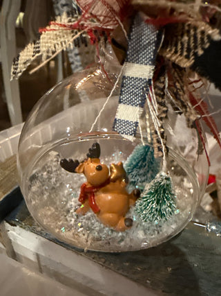 Handmade glass reondeer ornament RCD|140330