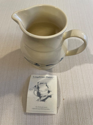 Longaberger Pottery Woven Traditions 6" Pitcher,RSV Made in USA|142640