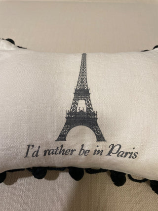 I’d rather be in Paris pillow RSV|145323