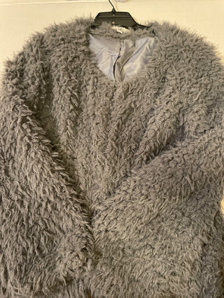 Dark gray fluffy jacket size L RSV|145340