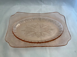 11” pink depression glass platter made in the early 1930’s|146506