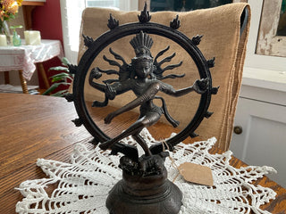 Vintage Shiva Statue Bronze 8” MTS|155394