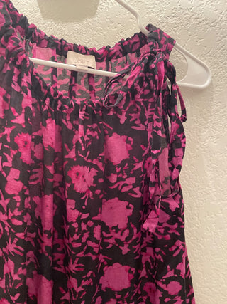 Loft, black and pink sleeveless top size S|165557