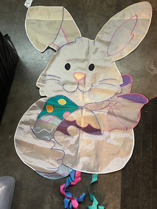 large easter bunny garden flag