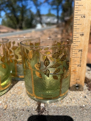 SET OF 6 vintage Culver Starlyte mid-century lowball glasses