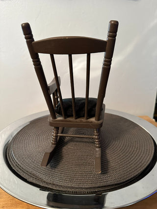 Chair Rocker Wood Miniature Brown MTS|94947