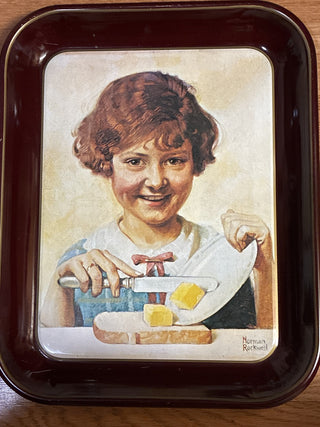 Norman Rockwell 1975 butter girl tray RCD|132558