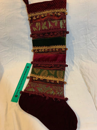 33” stocking/cardholder velvet brocade 5 pockets MTS|132244