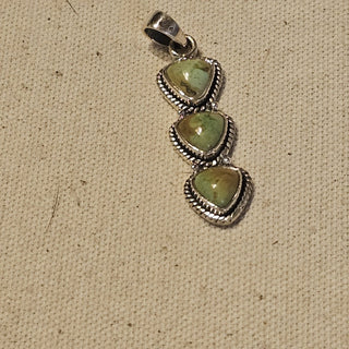 .925.3 stone heart Sonoran gold turquoise pendant