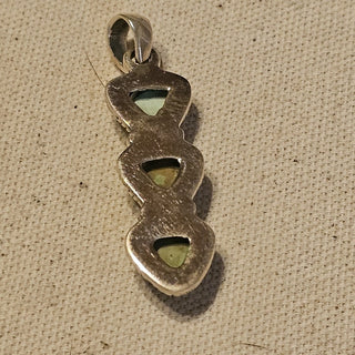 .925.3 stone heart Sonoran gold turquoise pendant