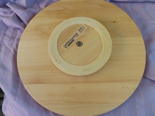 Wood lazy Susan w/leaves|73489
