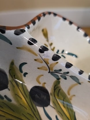RF Casafina Hand Painted Olive Dish