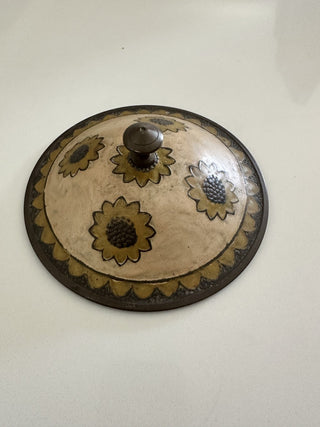 Hand Painted Brass Cloisonne Lid MTS