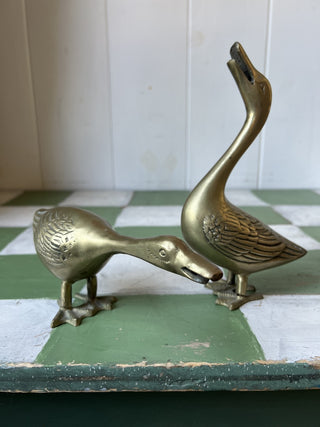 MCM Brass Goose Set of 2 F&M|91774