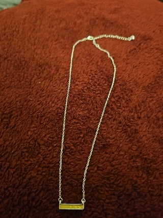 Silvertone  Fluorescent Bar Choker