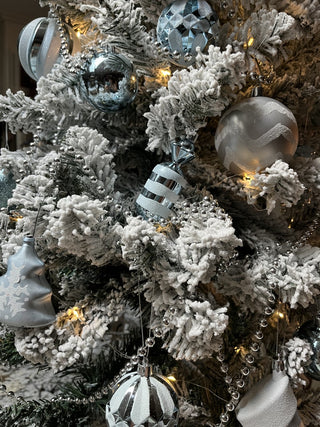 New 4' Flocked Christmas Tree w/Lights & Ornaments RCD|131101