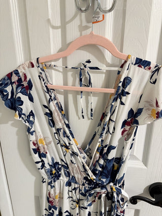 Women's Small Hawaiian Band of the Free Floral Wrap Dress w/Deep V Front & Back RCD|158786