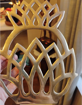 1976 Large Vintage Leonard Brass Pineapple Metal Crafters Trivet #63 VV MTS|118671