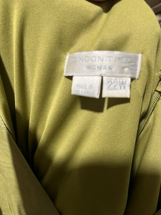 Women's Size 22 Green Layered Ruffles Bandage Cocktail Dress RCD|119389