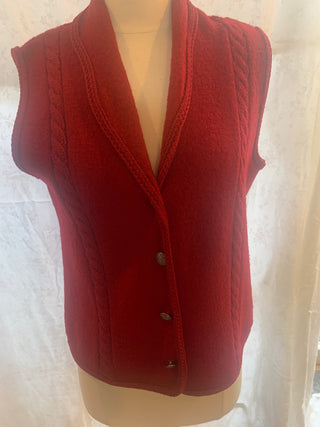 coldwatercreek red vest sz M MTS|127634