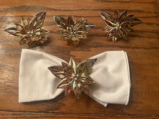Poinsettia Napkin Rings   MTS|128505
