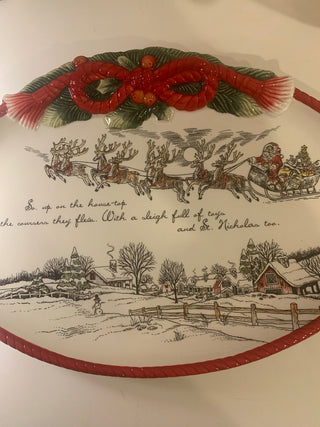 14x10” Fitz & Floyd Christmas oval platter MTS|131533