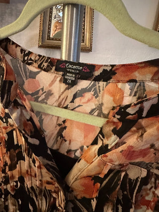 Cocomo Sheer Floral Plus Size Top MTS|66985