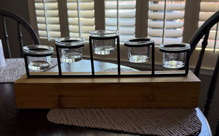 Wood & Metal Tealight Holder 16” RSV|70740