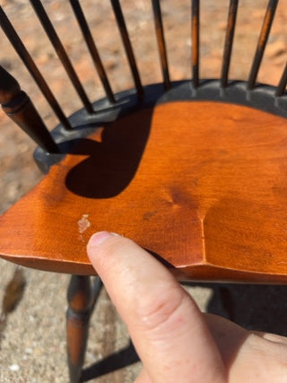 Vintage Wood Spindle Back Windsor Doll Chair Fits American Girl 15” Tall