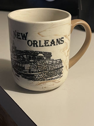 New Orleans Vtg Ceramic Mug Marbled, Each--SP MTS