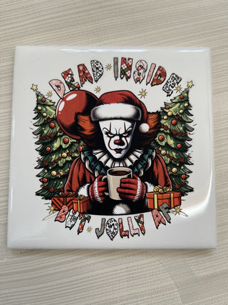 Coaster Christmas Dead Inside Pennywise Horror RCD|130821