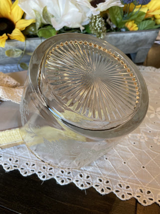 Etched Gold Rimmed Glass Bowl - RCD