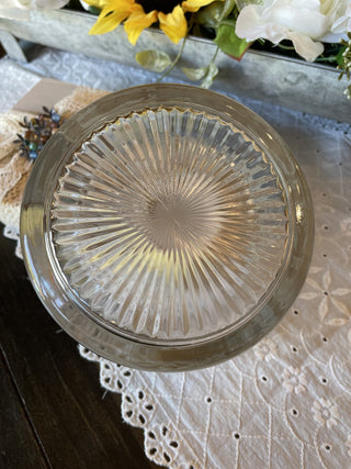 Etched Gold Rimmed Glass Bowl - RCD