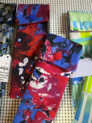 Epi Pen Pouch / Eyewear pouch - Red Blue and White - RCD