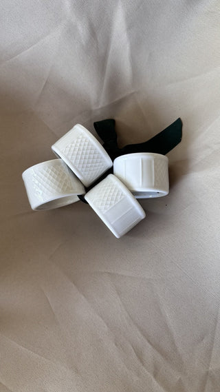 Farberware Lattice Ceramic Napkin Rings