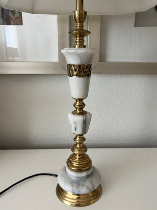 Vintage brass and marble lamp|75534