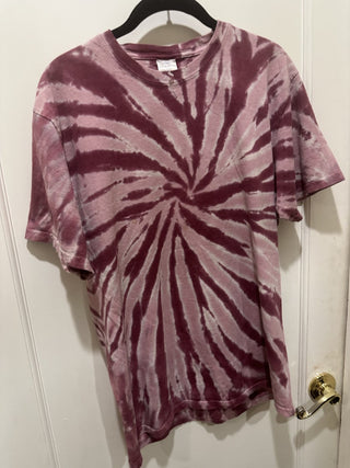 Tie Dye Adult T-shirt Men's Medium Pink and Dark pink #47 VV MTS|98113