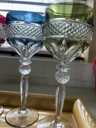 vintage Riekes-Crisa Williamsburg set of 4 wine glasse