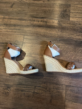 NEW, Dolce Vita Nilton Espadrille Wedge Heels Brown Leather Size 9 - RCD|118947