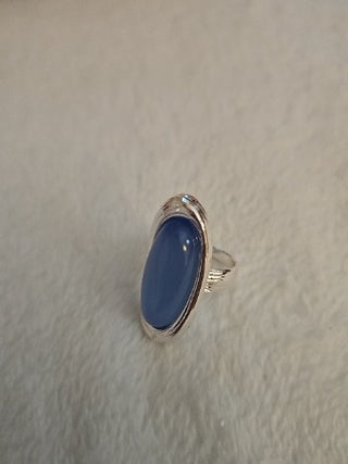 Blue Chalcedony Ring Size 7