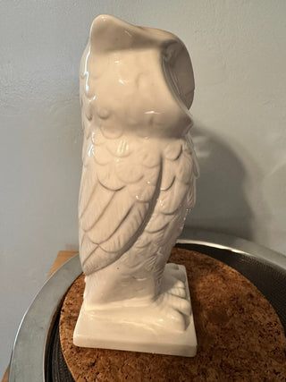 Owl White Ceramic Vase MTS